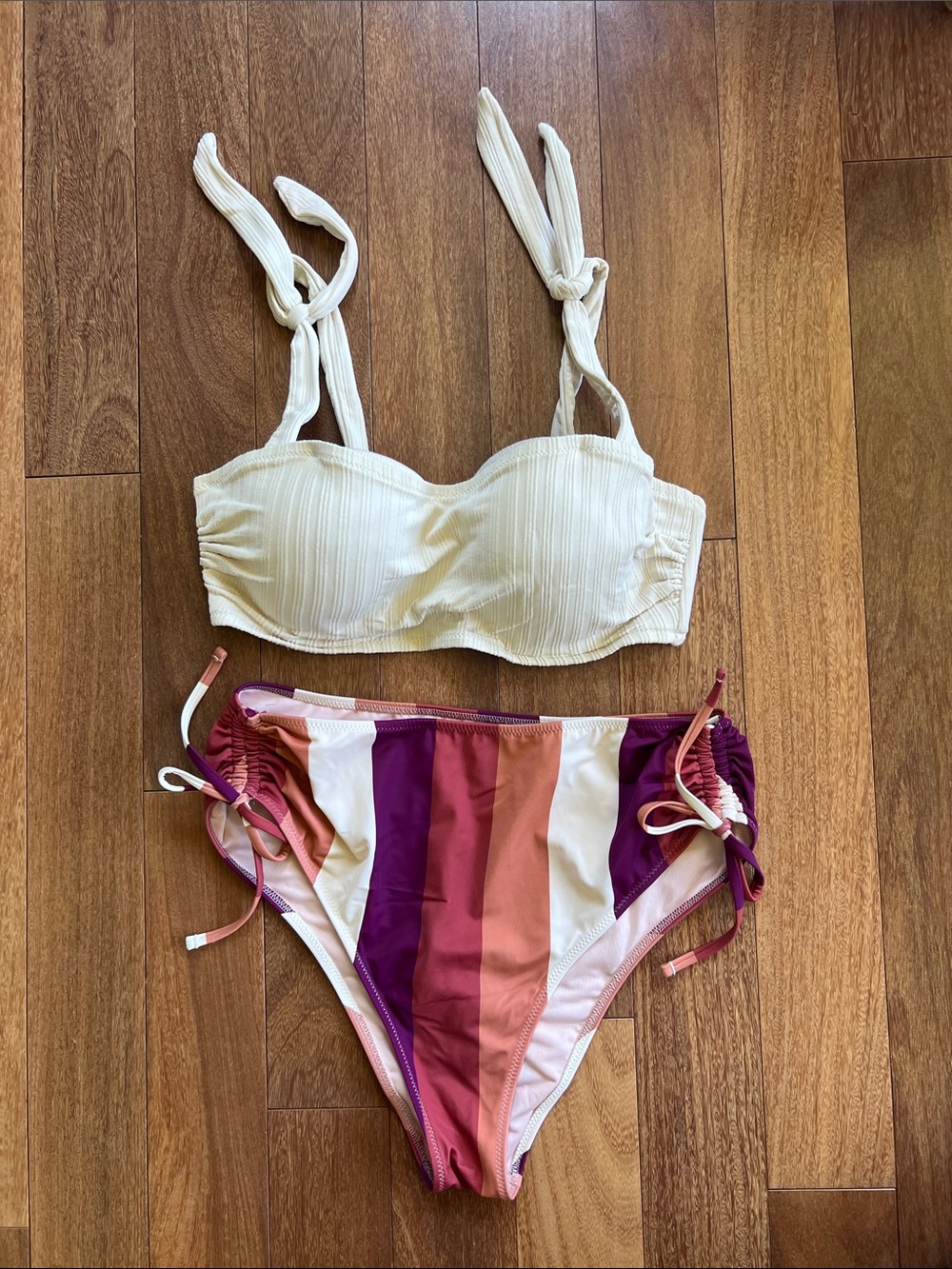 Shade and Shore Striped Bikini Set